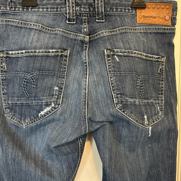 SEAL KAY INDEPENDENT DISTRESSED JEANS, Rahzel, Men’s, Size 34, Made in Italy, - Picture 6 of 16
